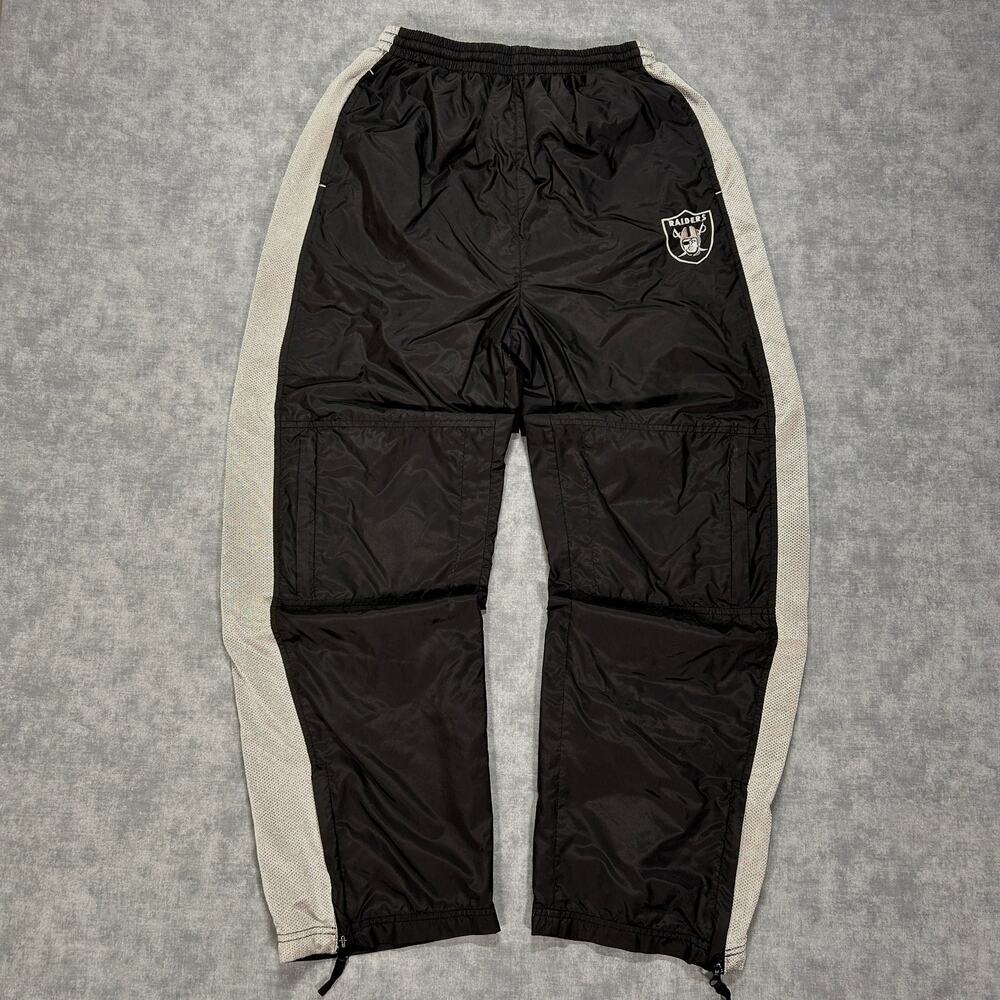 VTG NFL Pro Stuff Oakland Raiders streetwear baggy track pants youth XL / mens S